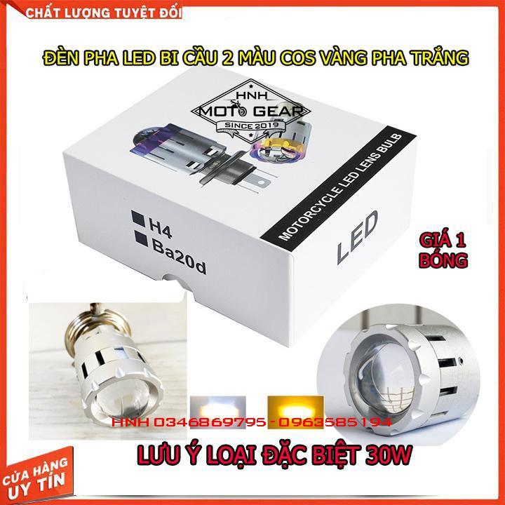 Đèn Pha Led Bi Cầu 2 Màu Cos Vàng Pha Trắng ( J One)