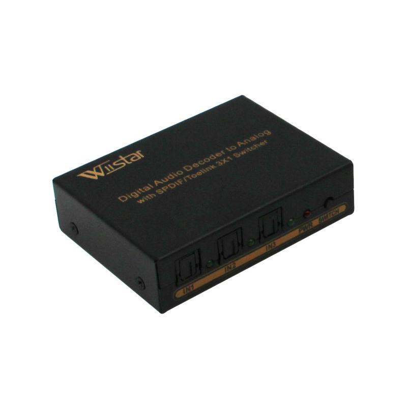 SPDIF/TOSLINK Bộ chuyển đổi âm thanh quang 3x1 Bộ mở rộng bộ chuyển mạch quang kỹ thuật số