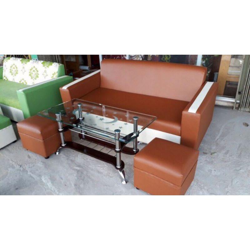 ghế sofa đẹp kèm bàn kính giá rẻ