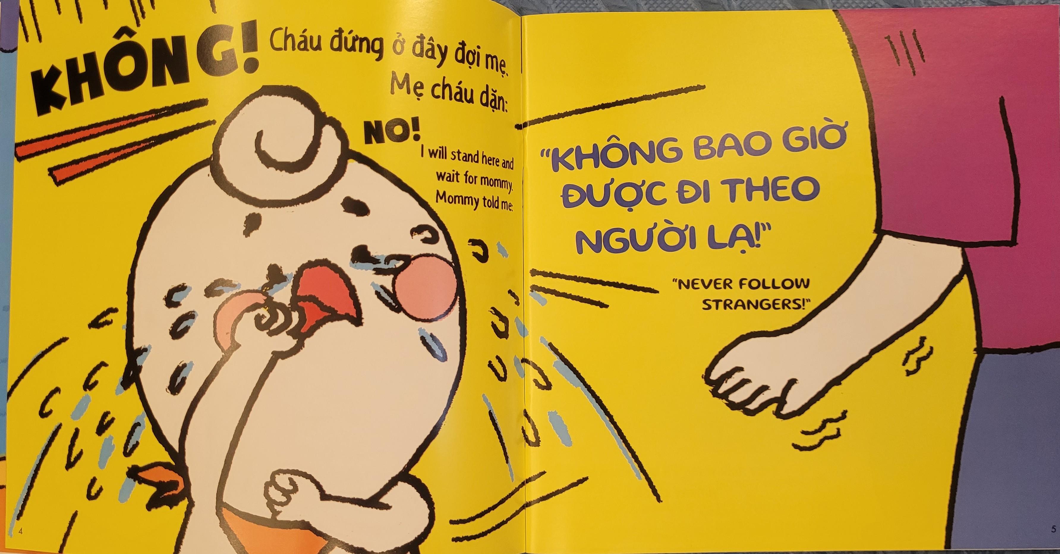 Sách Ehon Miu Bé Nhỏ Phần 2 Song Ngữ - Đừng Theo Người Lạ Nhé