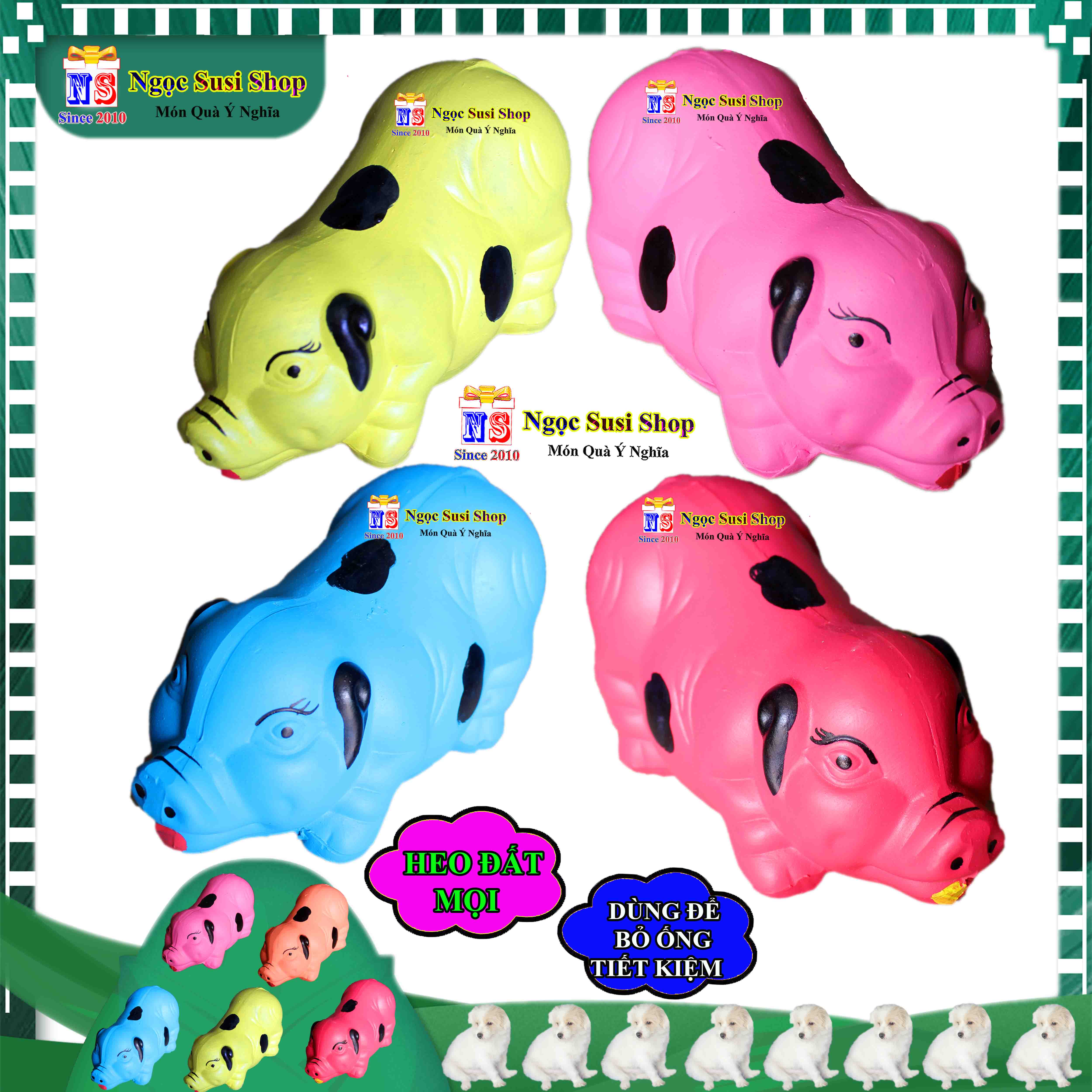 HEO ĐẤT MỌI NHIỀU MÀU SIÊU ĐẸP NHƯ ẢNH - LỢN ĐẤT TIẾT KIỆM MẪU MỚI HOT - GIAO NGẪU NHIÊN MÀU