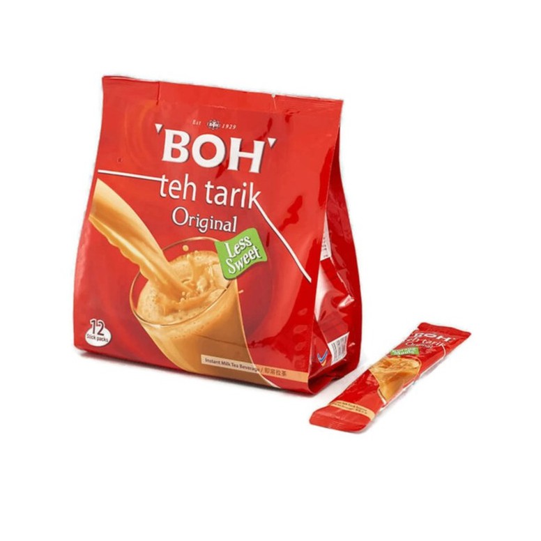 BỘT TRÀ SỮA TRUYỀN THỐNG ÍT NGỌT HIỆU BOH - BOH TEH TARIK ORIGINAL LESS SWEET (12's)