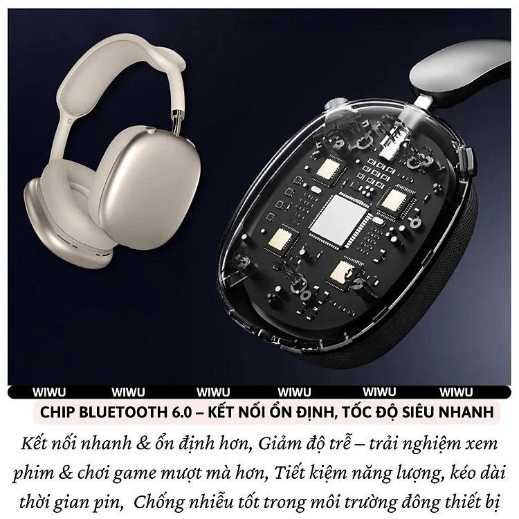 Tai Nghe Headphone Không Dây Bluetooth 6.0 Ai Chip – Wekome PureBass Airbuds  Pin 58H • Đệm Tai Siêu Êm • Bass Mạnh • Hỗ Trợ TF Card • Hàng Nhập Khẩu Chính Hãng