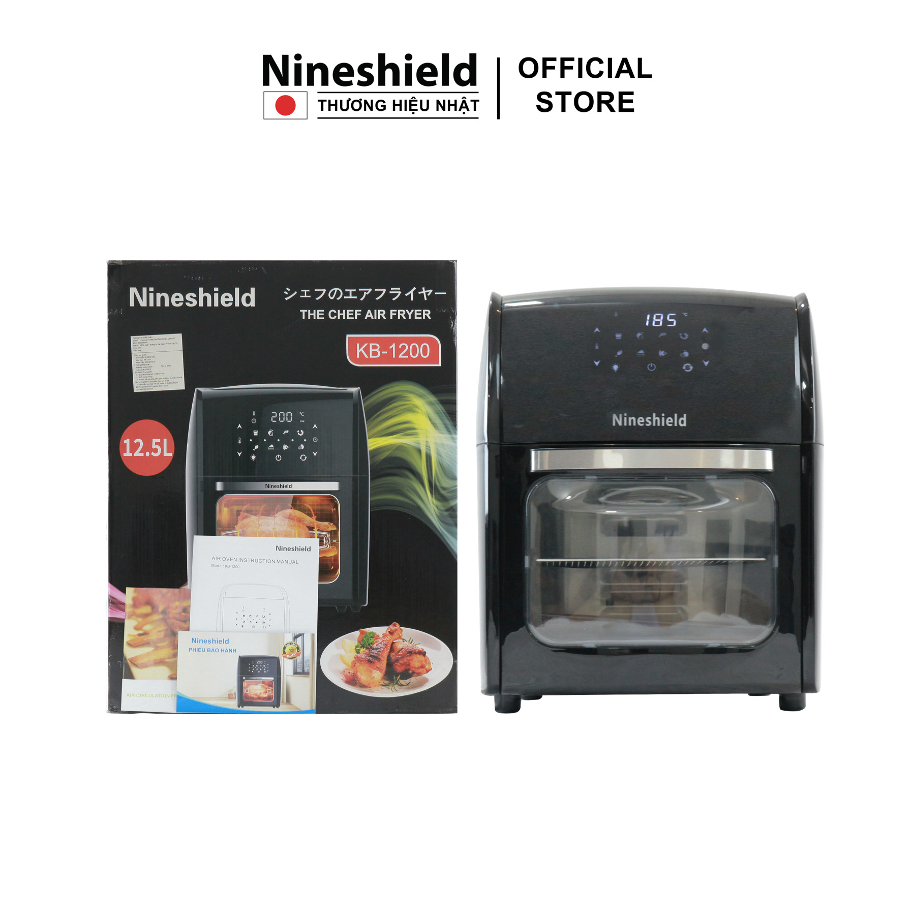 Nồi chiên không dầu 12.5L Nineshield KB-1200 - Hàng chính hãng