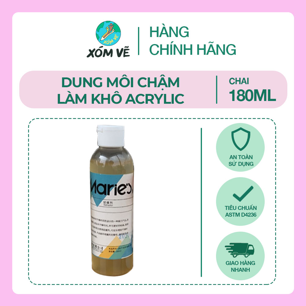 Dung môi chậm làm khô acrylic chai 180ml