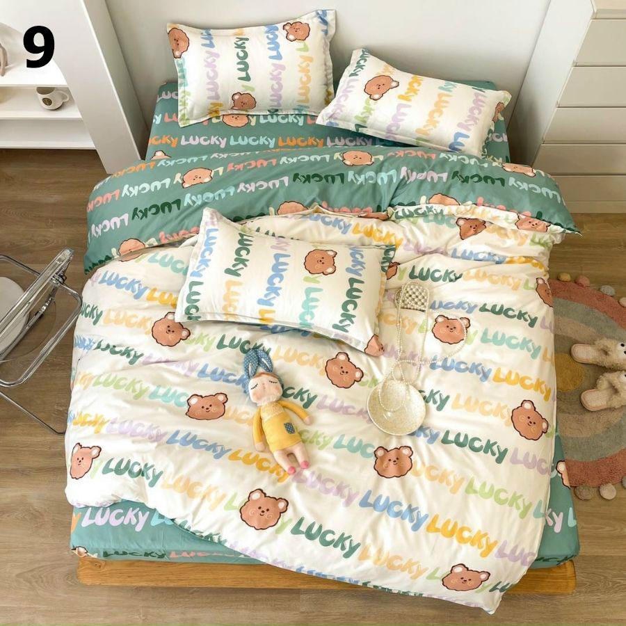 Bộ chăn ga gối thun cotton poly - chăn mền, drap giường, vỏ gối - ga giường đủ size