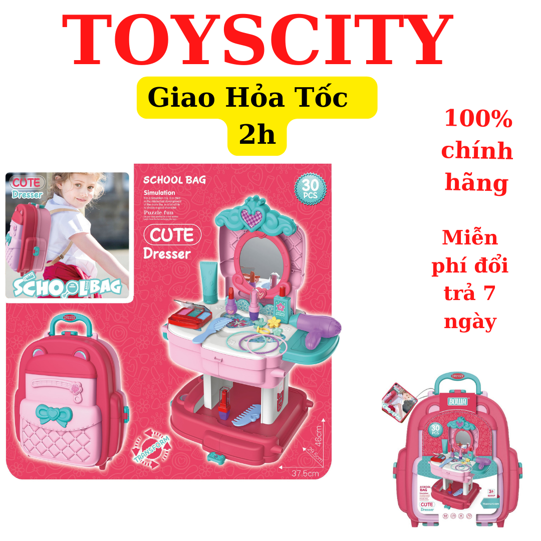 Đồ Chơi Cặp Trang Điểm Cho Bé Gái 30 chi tiết, Không dùng pin BOWA 8255P