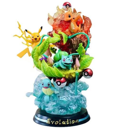 Mô hình 4 Pokemon cấp 1 26cm 1.3kg