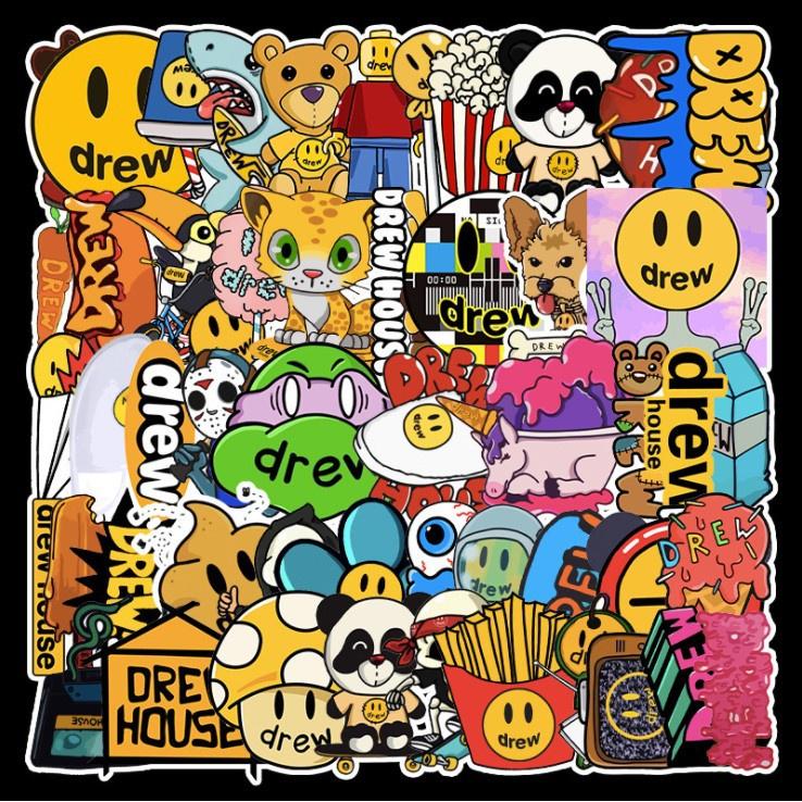 Sticker decal drew chống thấm nước cao cấp dán điện thoại , laptop , điện thoại , mũ bảo hiểm TK001