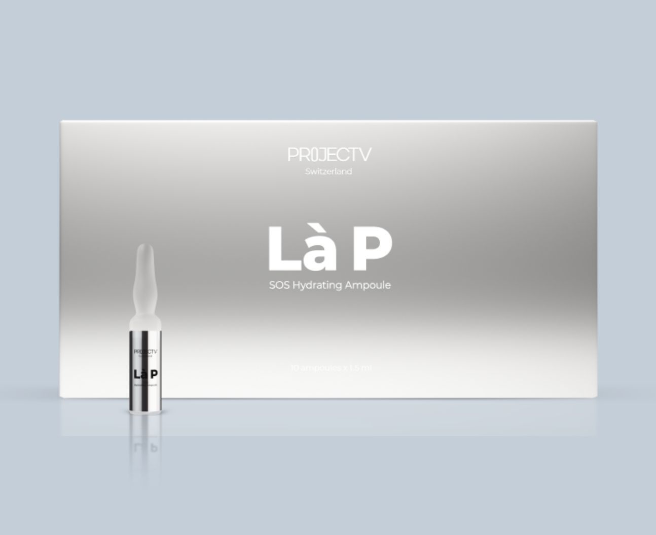 Tinh chất dưỡng ẩm Là P Beauty Hit - PROJECT V - Ampoule với peptides cho da mặt (10 ống x 1.5ml) - Xuất xứ Thụy Sĩ, Hàng Chính Hãng