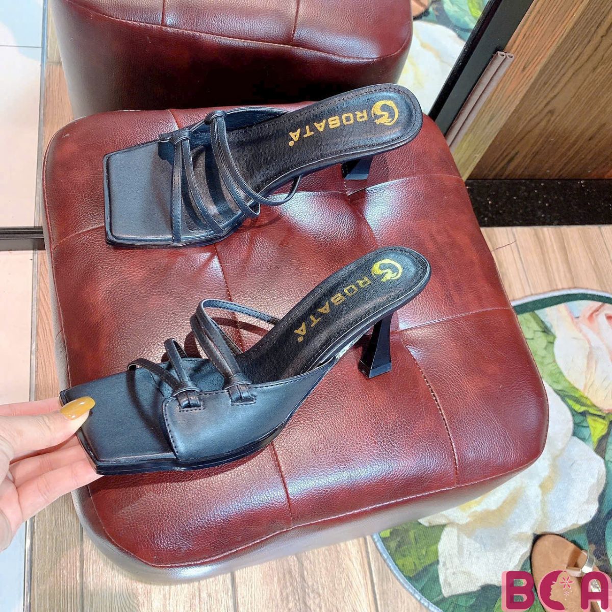 [THỜI TRANG + SANG TRỌNG] Giày Nữ Cao Gót 7 Phân RO732 ROSATA Mũi Vuông Mặc Với Jeans hay Váy Đi Làm, Đi Chơi, Dự Tiệc