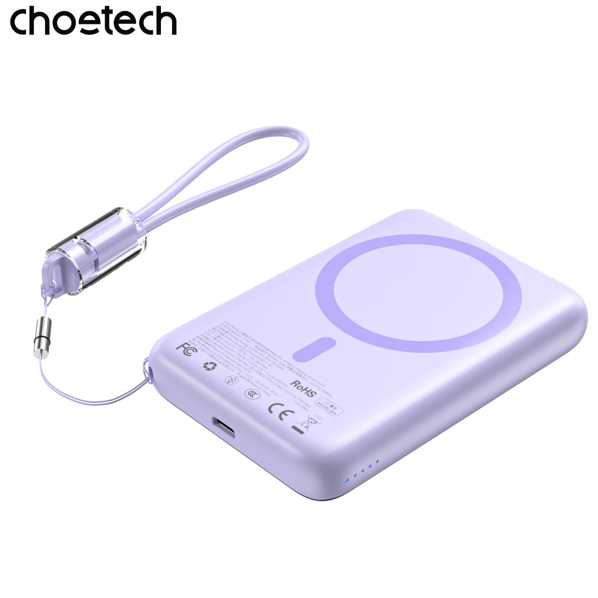 Pin Sạc Dự Phòng Không Dây Từ Tính Choetech B862 Công Suất 22.5W Siêu Mỏng 10000mAh - Hàng chính hãng