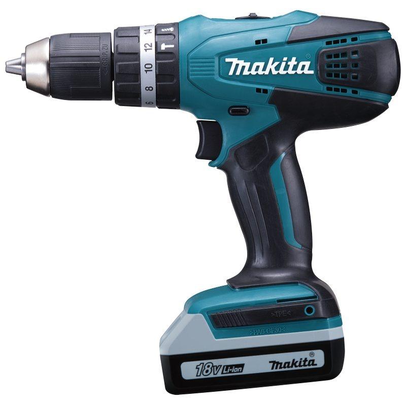 MÁY KHOAN BÚA VẶN VÍT DÙNG PIN 18V MAKITA HP457DWE10 - HÀNG CHÍNH HÃNG