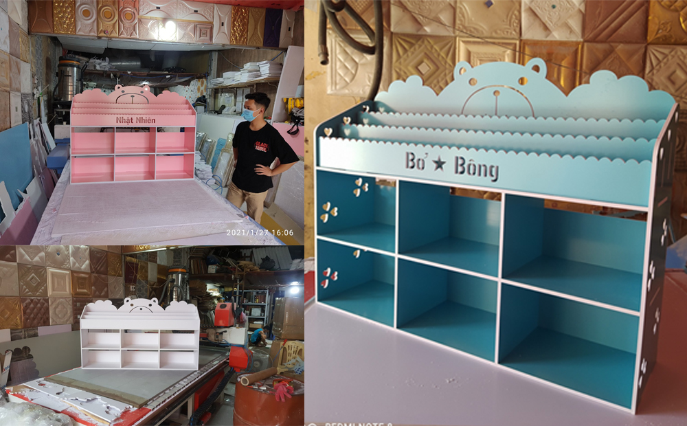 Kệ Sách 2 Tầng Ngăn Chứa Đồ