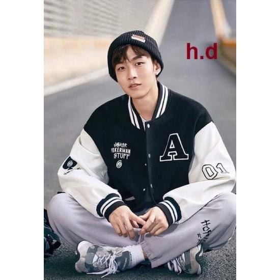 Áo bomber phối tay chữ A HD6