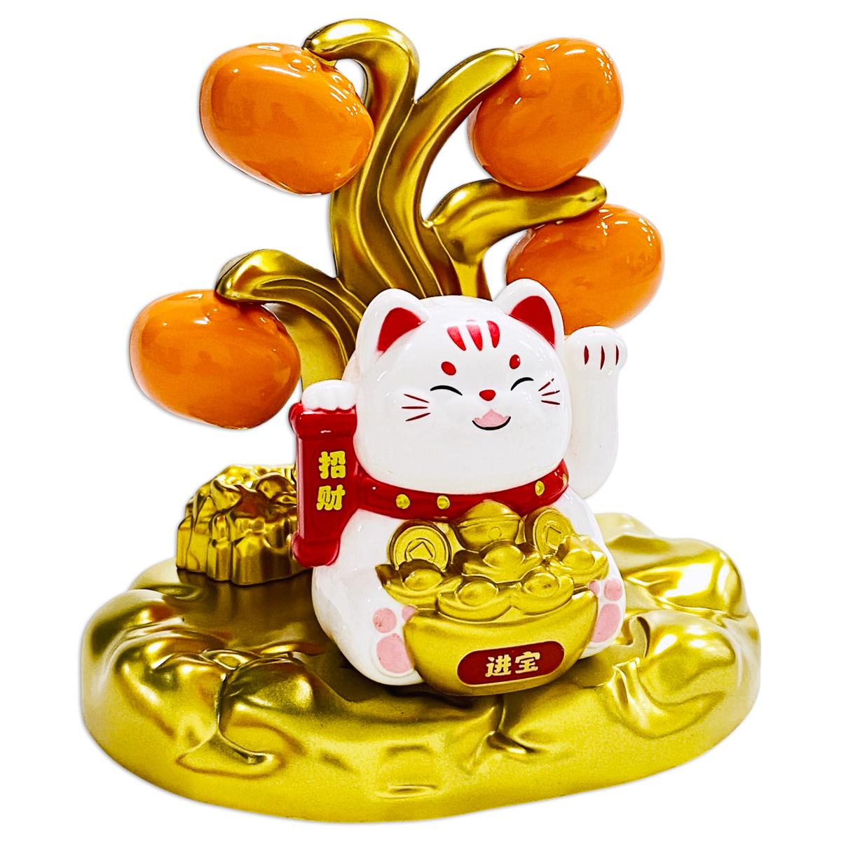 Tượng Mèo Thần Tài Vẩy Tay - Trang Trí Tết - JS901/02/05 - Mẫu 1