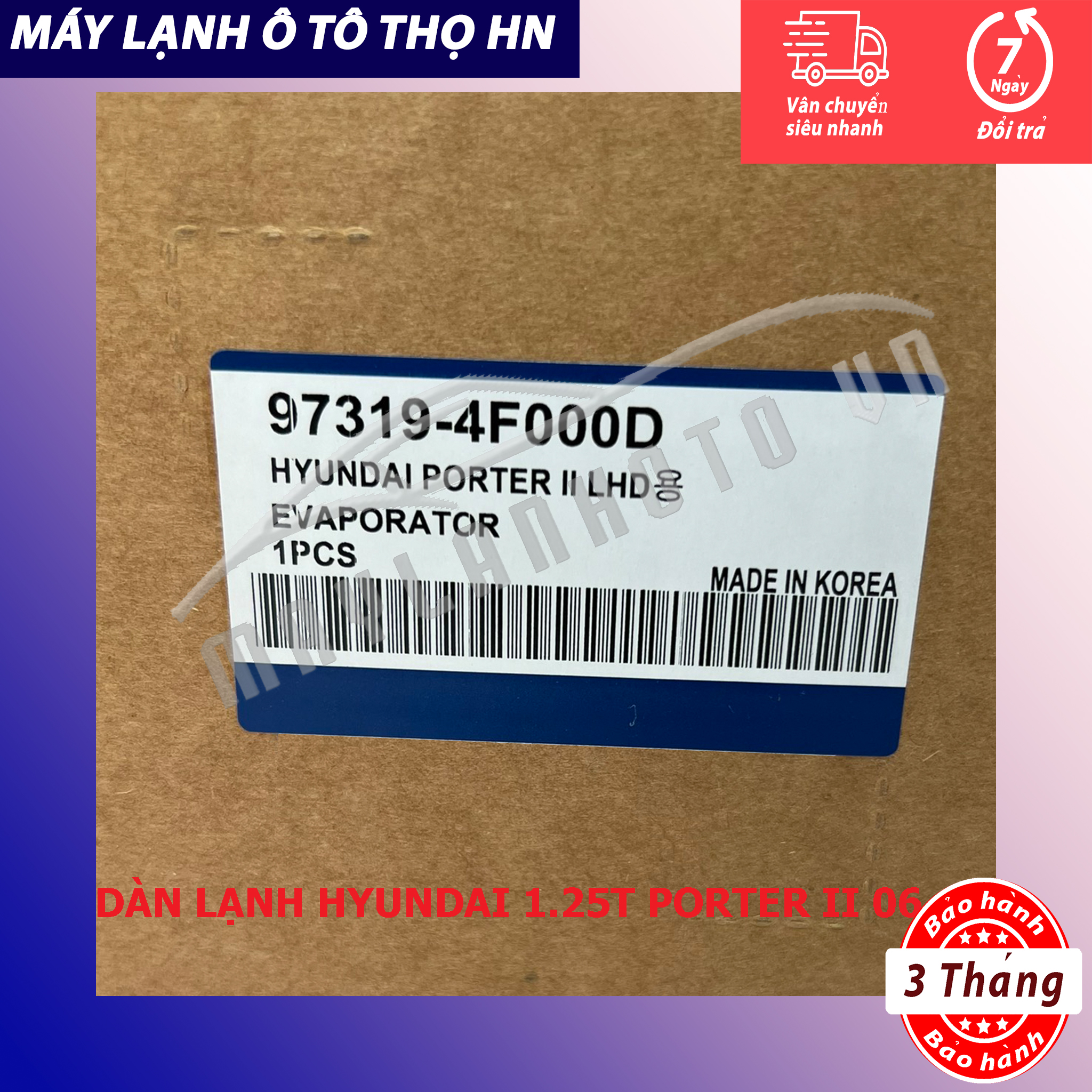 Dàn lạnh Hyundai Porter 2 1,25 tấn 2006 2007 2008 2009 2010 2011 2012 2013 2014 hàng xịn Hàn Quốc 06 07 08 09 10 11 12 13 14