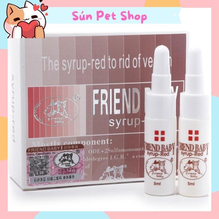 Siro uống chống giun sán cho chó mèo Friend Baby 5ml