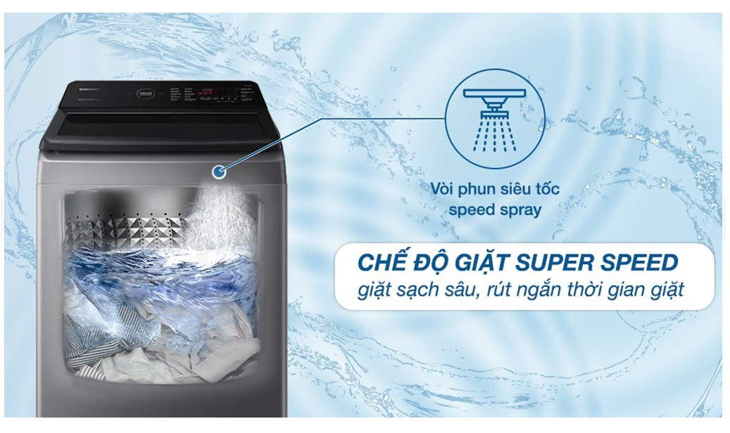 Máy giặt Samsung Inverter 9.5 kg WA95CG4545BDSV - Hàng Chính Hãng - Chỉ Giao Hà Nội