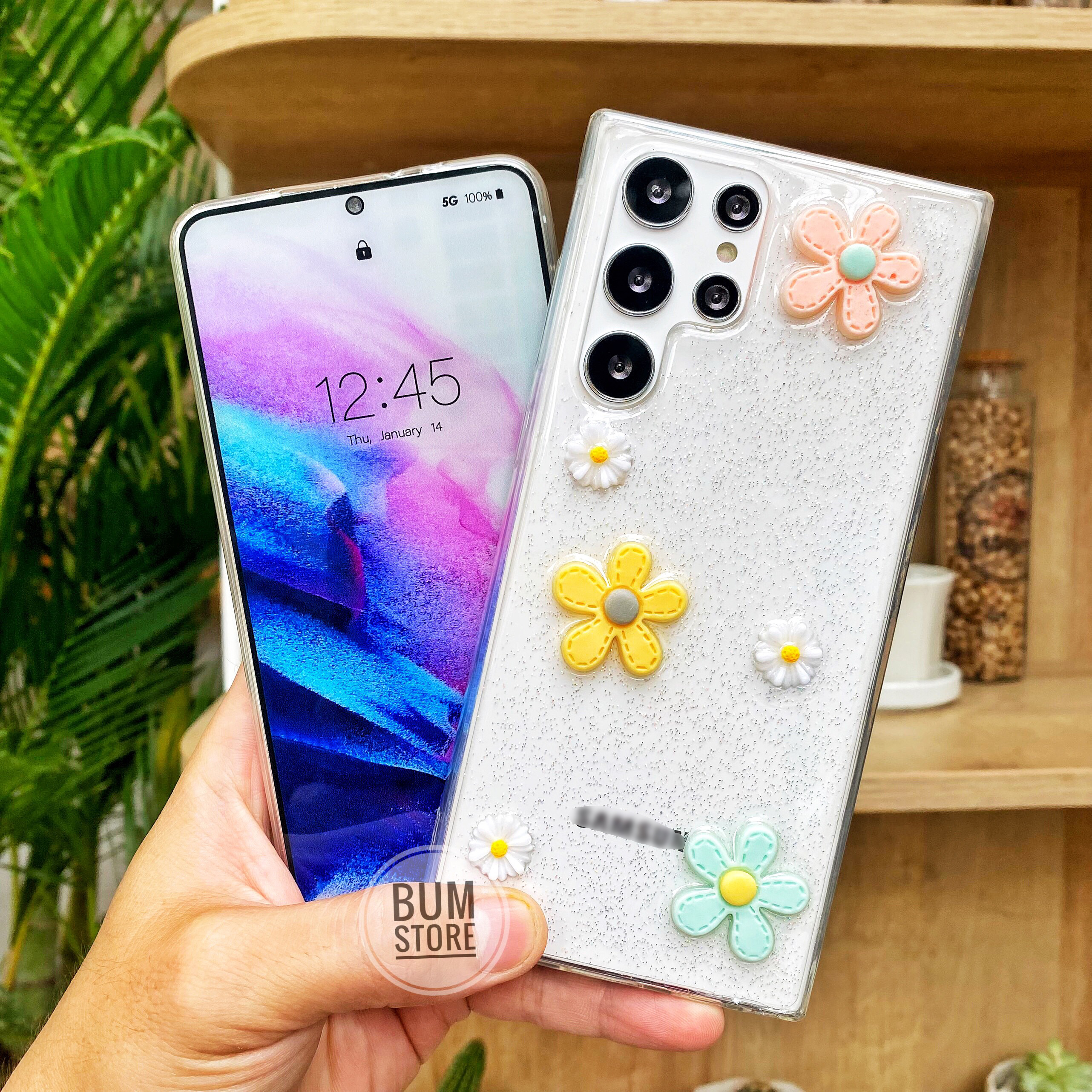 Ốp Lưng Silicon Hoa Nổi Cho Samsung Galaxy S22 Ultra / S22 Plus / S21 Ultra / S21 Plus / NOTE 10 LITE