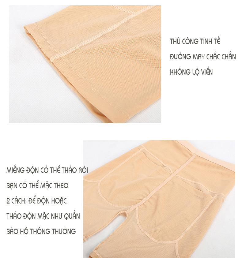 Quần Gen Bụng- Độn Mông Và Hông Vải Lưới Mềm Siêu Thoáng Cao Cấp D507
