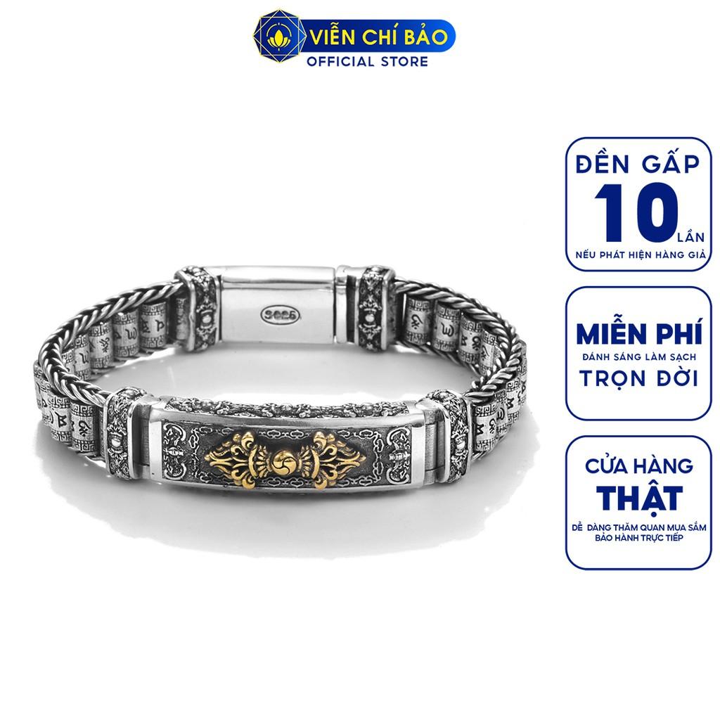 Lắc tay bạc nam Chùy Kim Cang mới chất liệu bạc Thái 925 nam tính mạnh mẽ thương hiệu Viễn Chí Bảo L100625