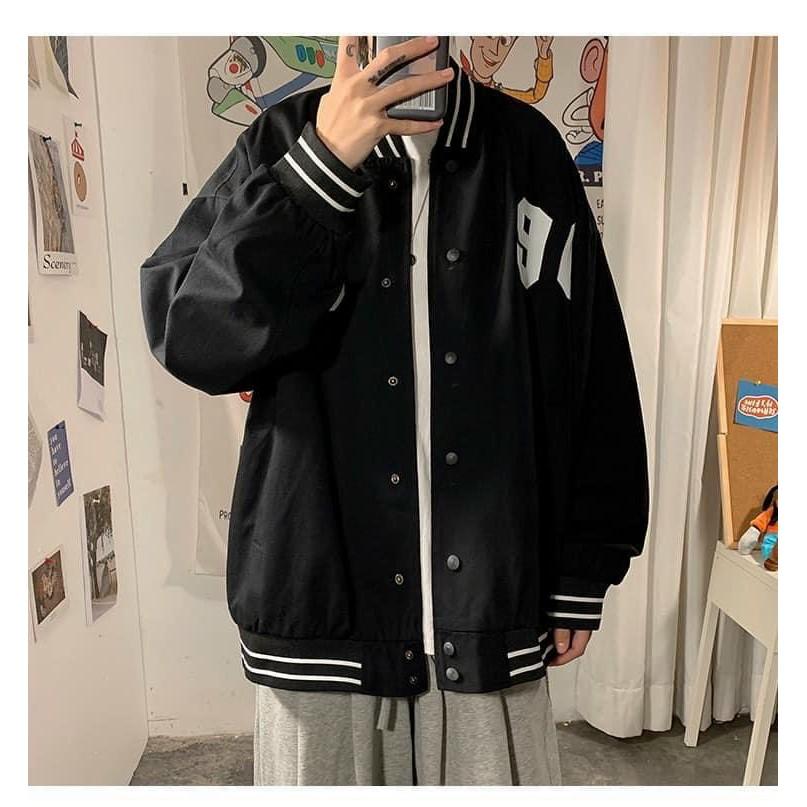 Áo Khoác Bomber Jackets Dù 2 Lớp In 8090 Form Rộng Unisex Nam Nữ Ulzzang