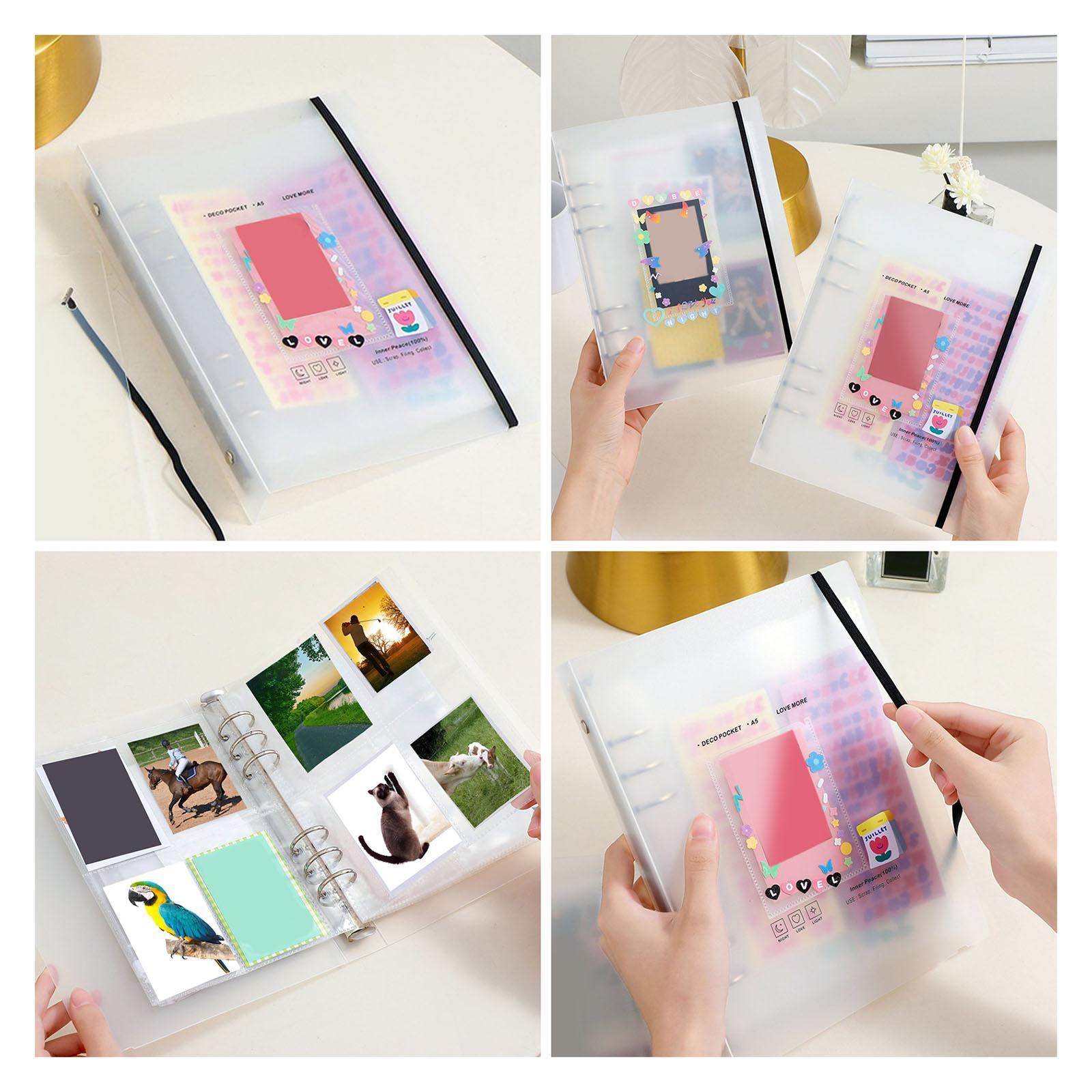 Photocard Holder Book 3 Inch Mini Photo Album Photocard Album Collect Book Photocard Binder Decorative Stickers Photo Card Holders