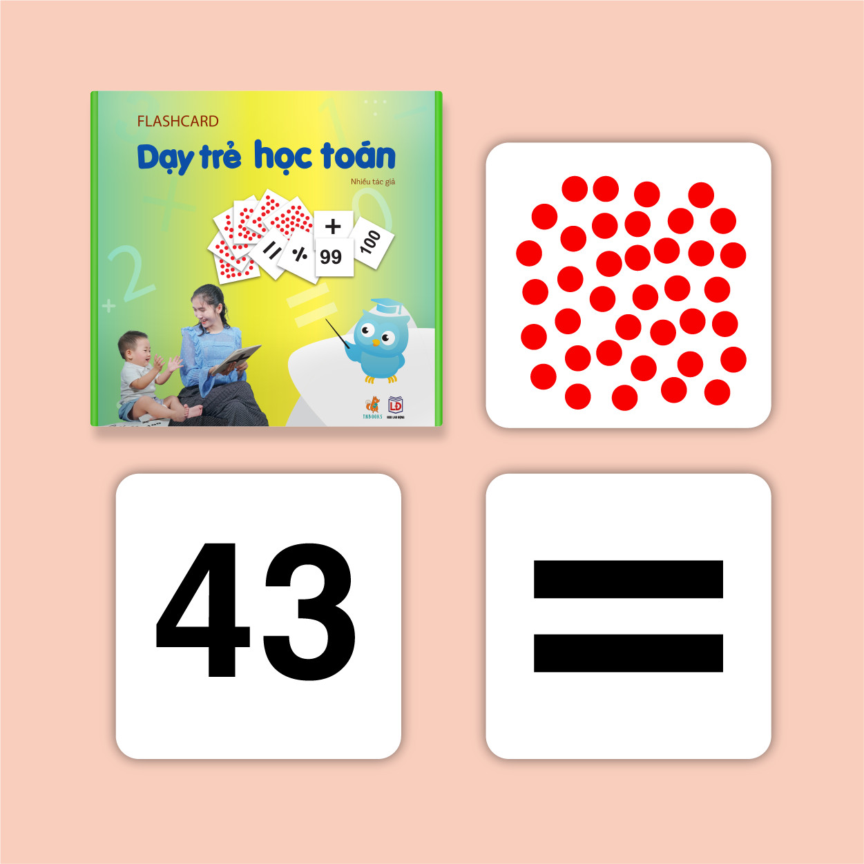 Combo Thẻ Học Thông Minh Glenn Doman (Bộ học toán 59 Thẻ + Bộ TGXQ 300 thẻ + Bộ đọc 100 thẻ) Flashcards chuẩn