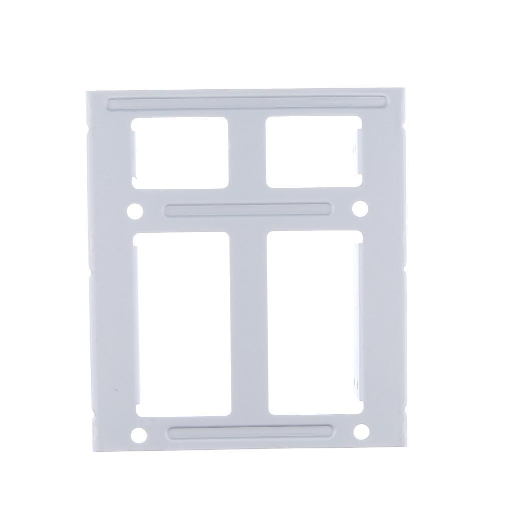 2Pcs 2.5" to 3.5" SSD Adapter Dual HDD SSD,Mounting Bracket Hard Drive White