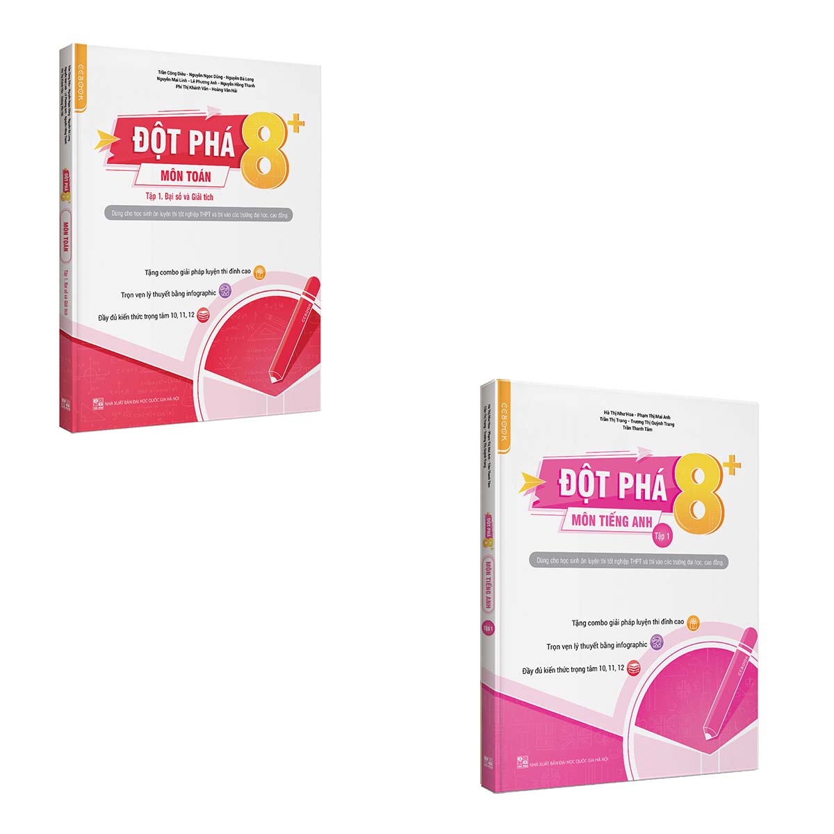 Combo Đột phá 8+ Môn Toán, Tiếng anh tập 1