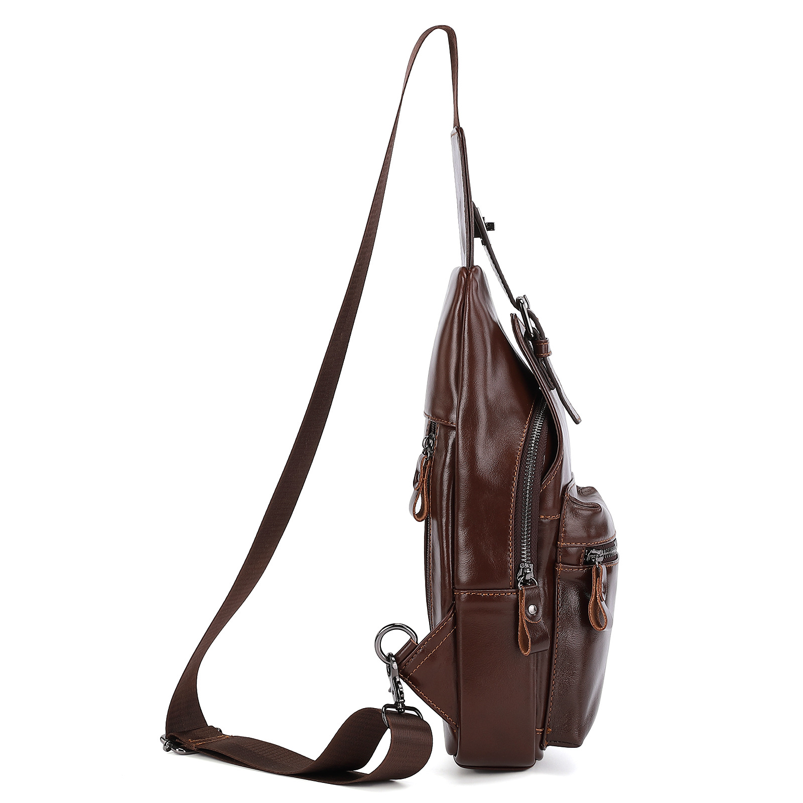 Túi đeo chéo nam DA BÒ THẬT – BEE GEE DCN9356