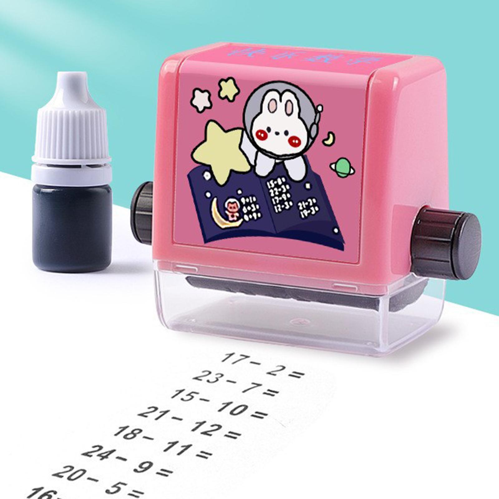 Number Rolling Stamp Addition Subtraction Roller Digital Teaching Stamp for Teachers