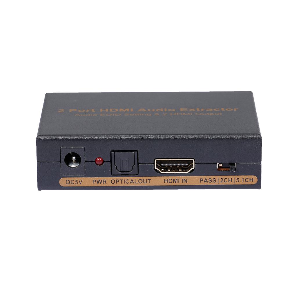 Bộ chuyển đổi âm thanh 2 cổng HDMI NK-912 trích xuất âm thanh, Thiết lập EDID 2 - US Plug