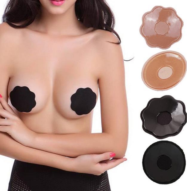 Combo 2 miếng dán nhủ hoa silicon hình hoa mai