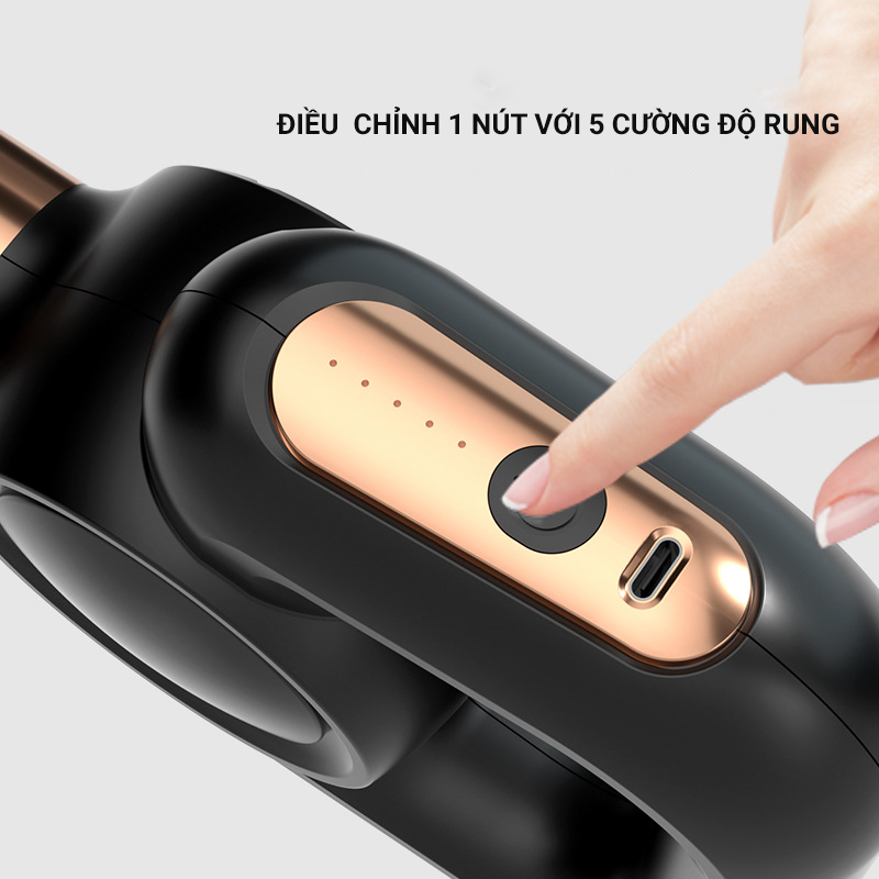 Máy massage cổ vai gáy, máy massage cầm tay có đai kèm 4 đầu, 5 chế độ-k1884