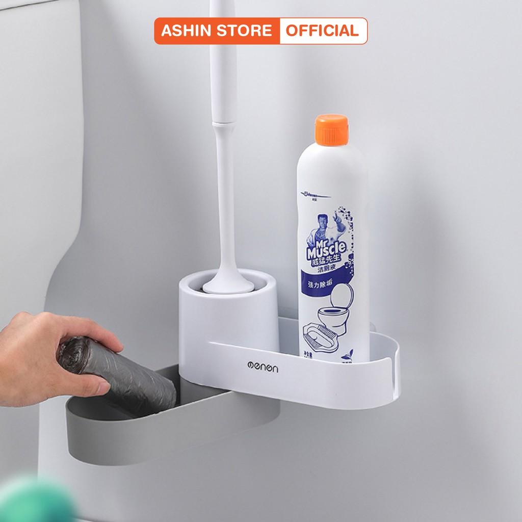 Kệ Nhà Vệ Sinh Cọ Bồn Cầu Toilet OENON Treo Dụng Cụ Cọ Rửa Nhà Tắm Có Giá Để Đồ Dán Tường
