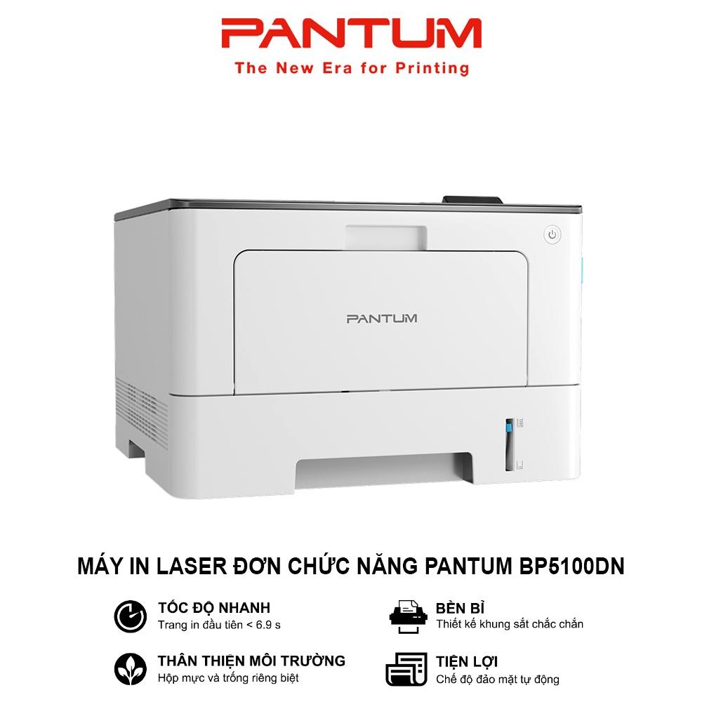 Máy in Laser đơn chức năng PANTUM BP5100DN, in qua mạng LAN, đen trắng, tốc độ cao, khổ giấy A4, tự động đảo mặt