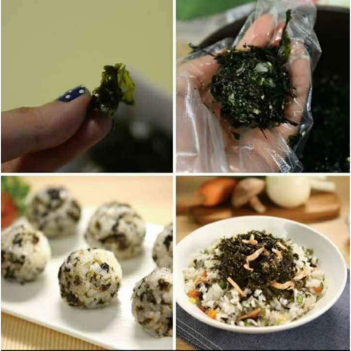 Rong Biển Hàn Quốc Em Bé Cười Trộn Cơm Trứng Cá Pollak Cho Bé