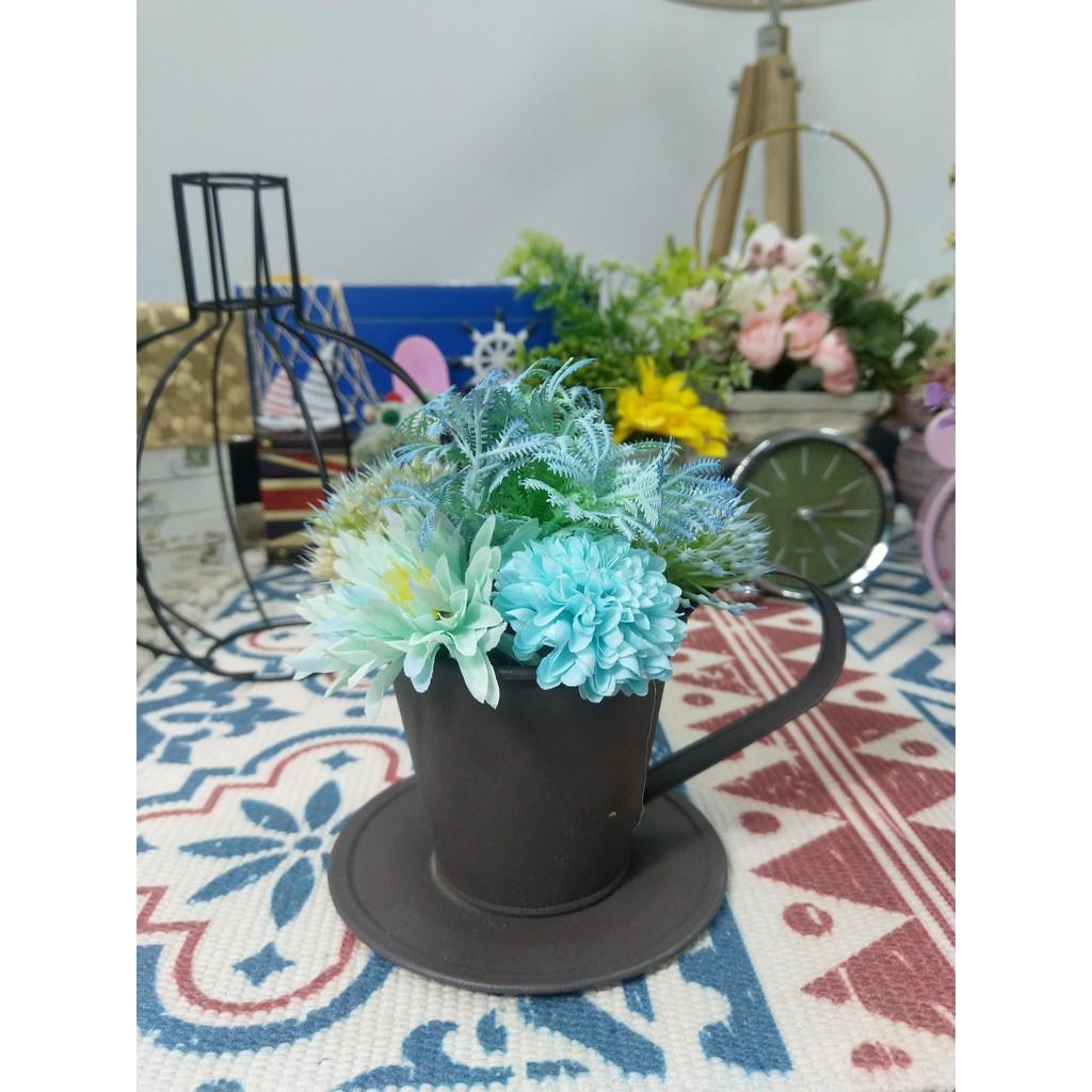 Chậu hoa giả trang trí để bàn