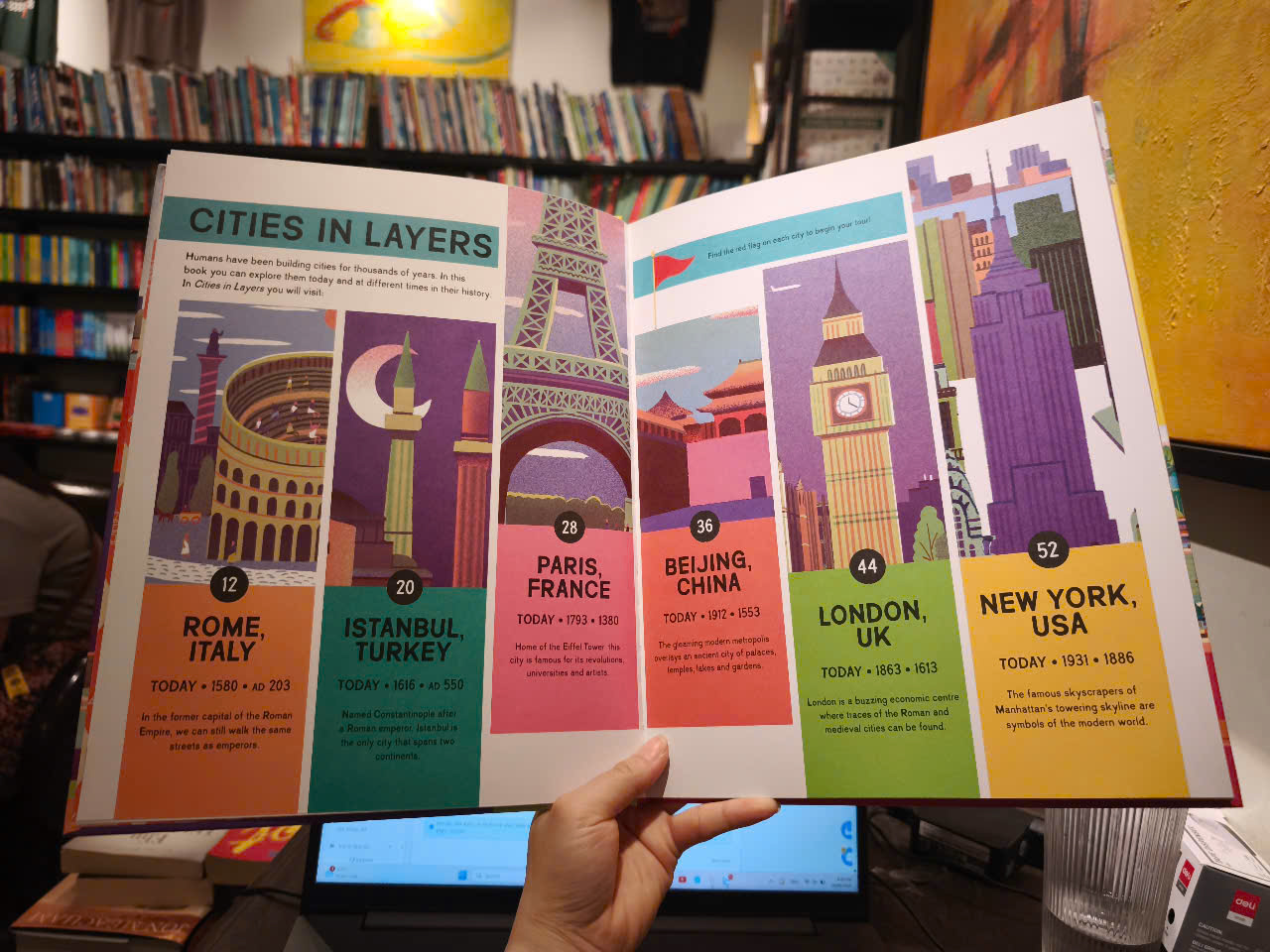 Sách - Cities in Layers by Philip Steele - Peer Through Windows To The Past