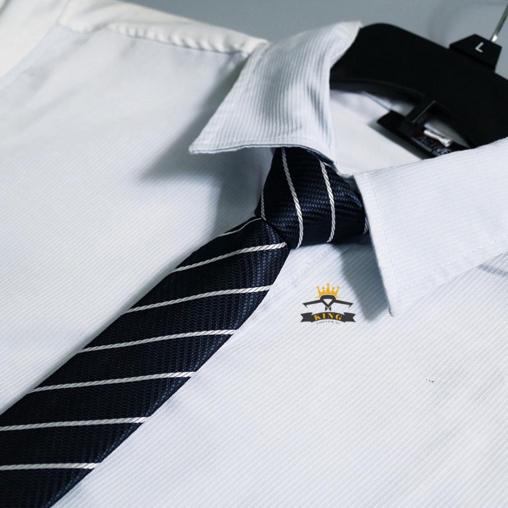 Cà vạt nam đen KING caravat công sở và chú rể bản nhỏ 6cm cravat hàn quốc C054