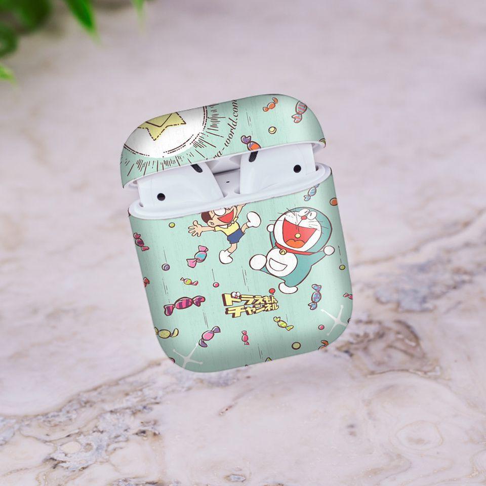 Miếng dán skin cho AirPods in hình Doremon - Dor015