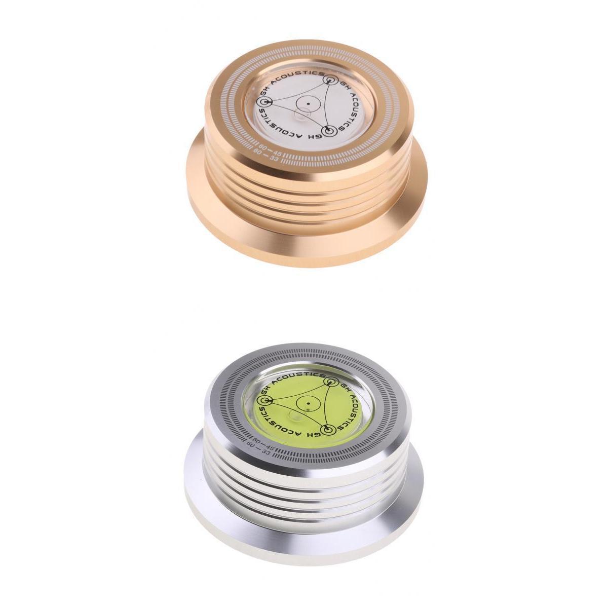 2 Pieces Aluminum Record Weight LP Disc Stabilizer Turntable Vinyl Clamp for Vinyl Turntables