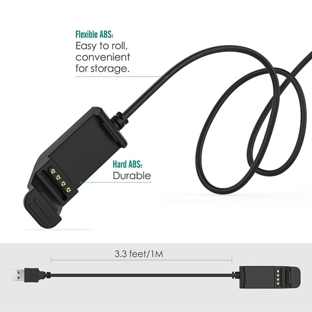 For Garmin Edge 20/25 Charger Dock , USB Data Sync Charge Cradle Charging Cable 1m Black