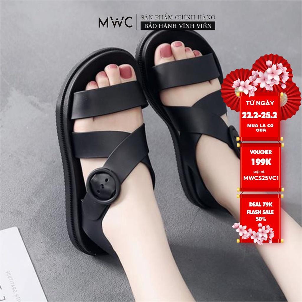 GIÀY SANDAL NỮ MWC - SANDAL THỜI TRANG ĐI HỌC - ĐI LÀM - SANDAL QUAI NGANG PHỐI DÂY CHÉO - NUSD- 2628