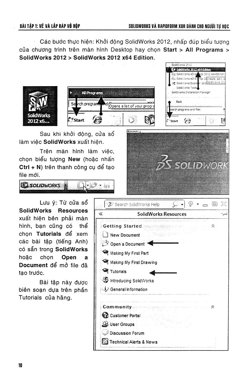Sách Solidworks &amp; Rapidform Xor Dành Cho Người Tự Học