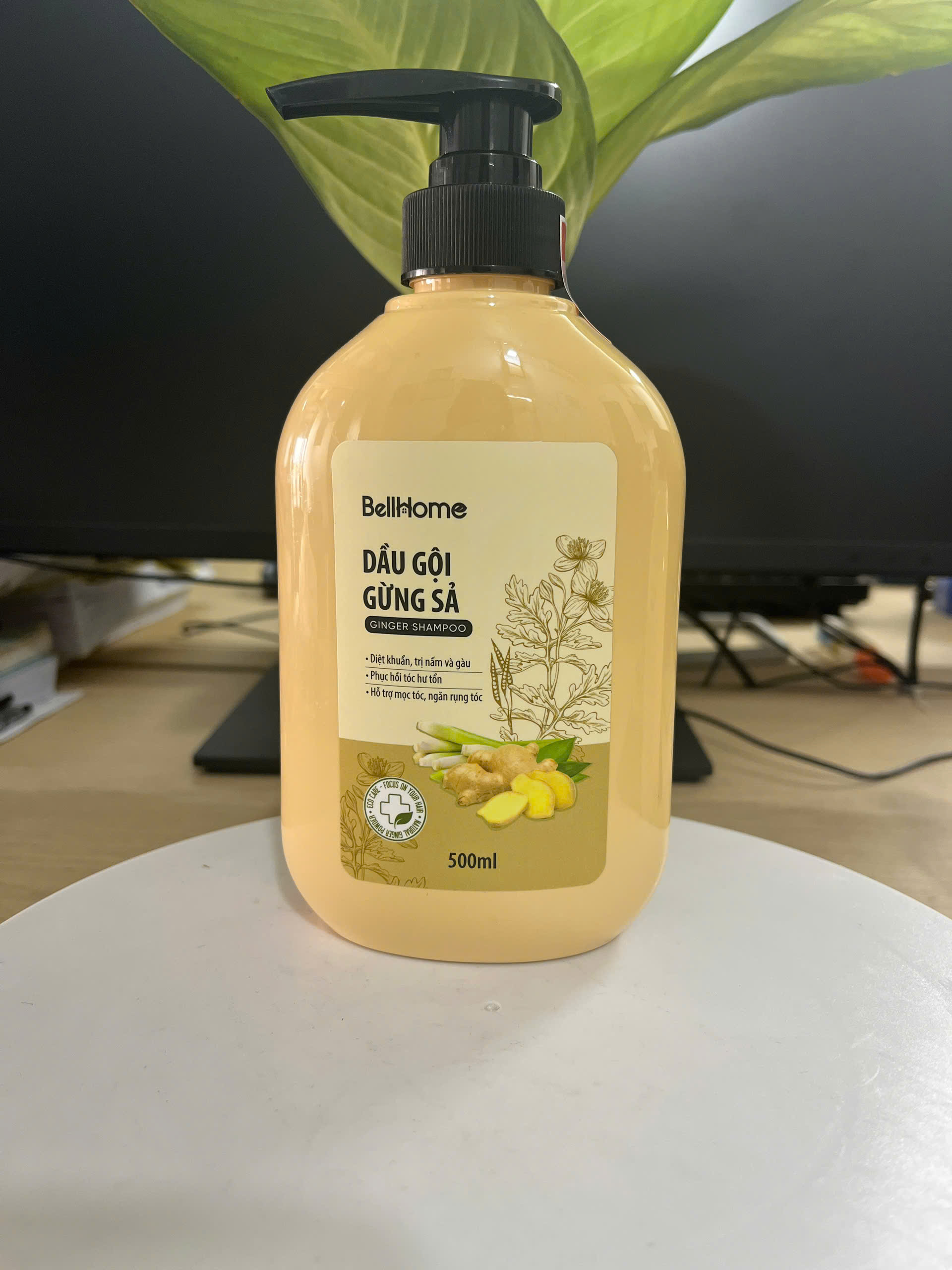 Dầu Gội Gừng  Công nghệ sinh học Kích Mọc Tóc Bell Home 500ml