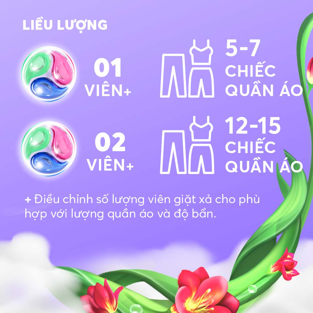 Combo 3 viên giặt xả MaxKleen hương ngày thư thái (34 viên/túi)