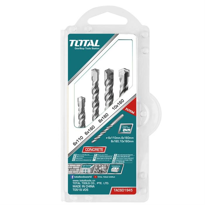 Bộ 4 mũi khoan bê tông total TACSD1945